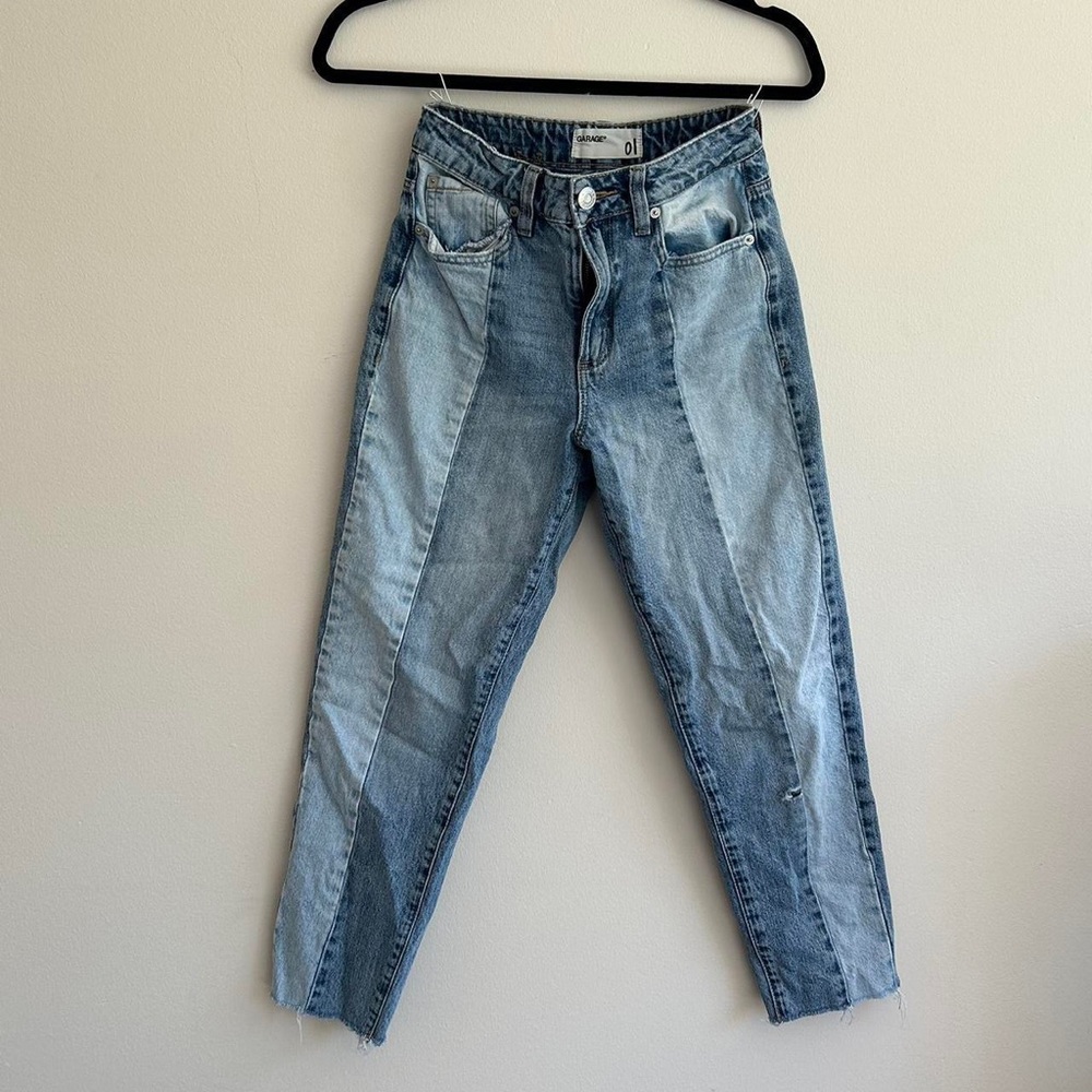 Multi colored, mid rise, blue jeans from Garage (plain back)